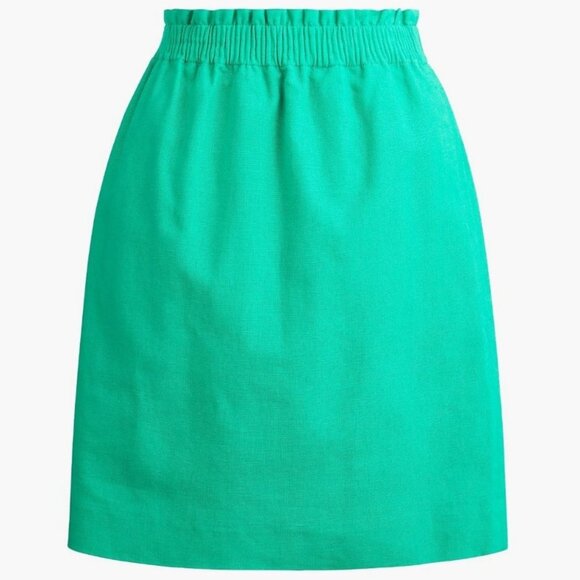J. CREW Women's NEW Linen Blend Pull-On City Skirt "Modern Clover" | Size 12 - Picture 4 of 12